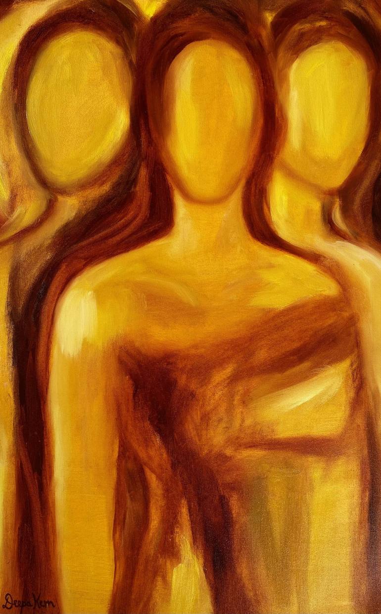 Original Abstract Expressionism Women Painting by Deepa Kern