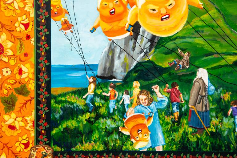 Original Folk Politics Painting by Kathy Halper