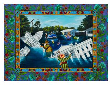 Original Conceptual Political Paintings by Kathy Halper