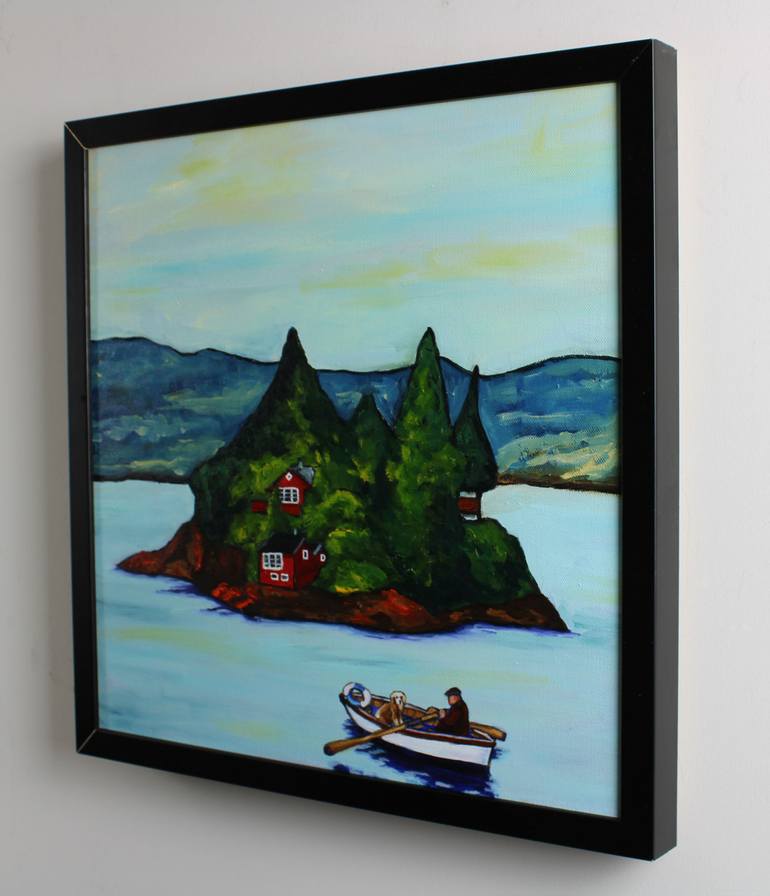 Original Folk Landscape Painting by Kathy Halper