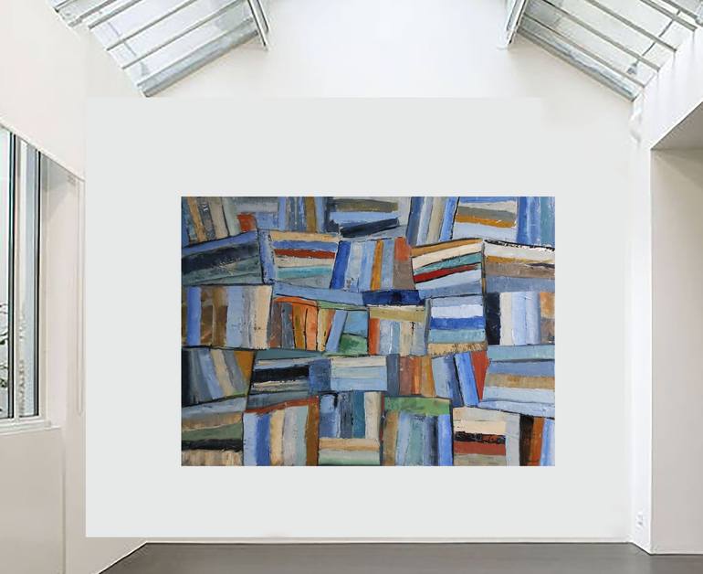 Original Abstract Geometric Painting by Sophie Dumont
