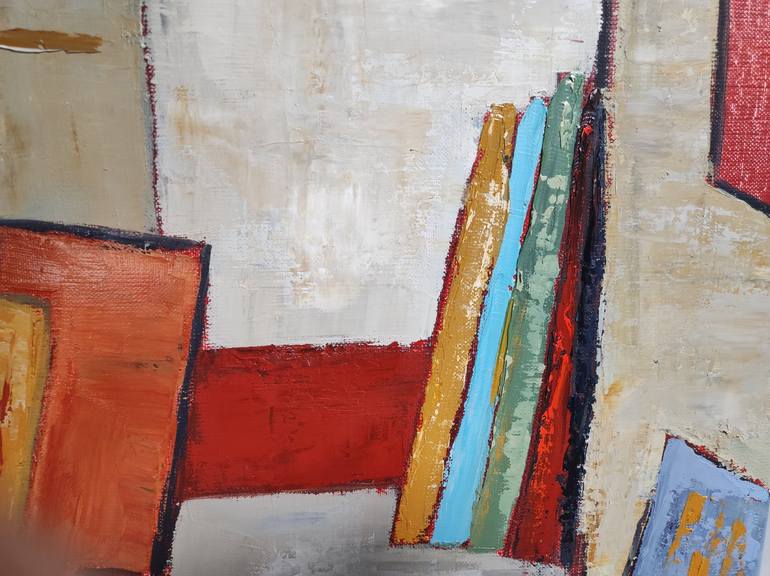 Original Abstract Expressionism Interiors Painting by Sophie Dumont