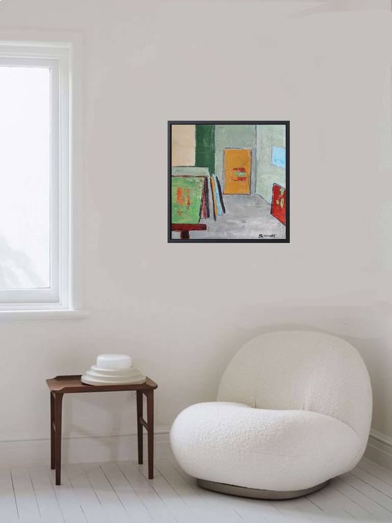 Original Abstract Expressionism Architecture Painting by Sophie Dumont