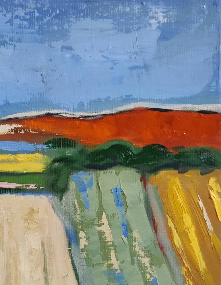 Original Abstract Expressionism Landscape Painting by Sophie Dumont