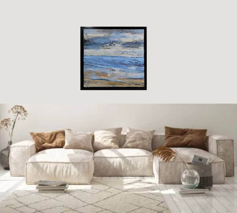 Original Abstract Beach Painting by Sophie Dumont