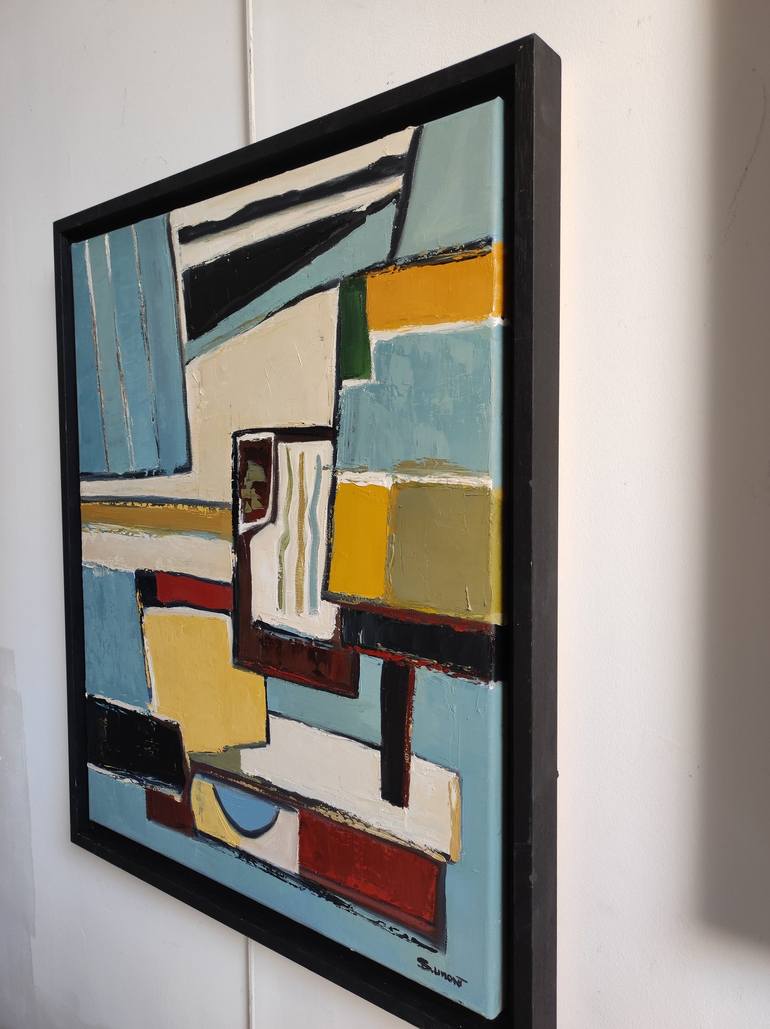 Original Cubism Abstract Painting by Sophie Dumont