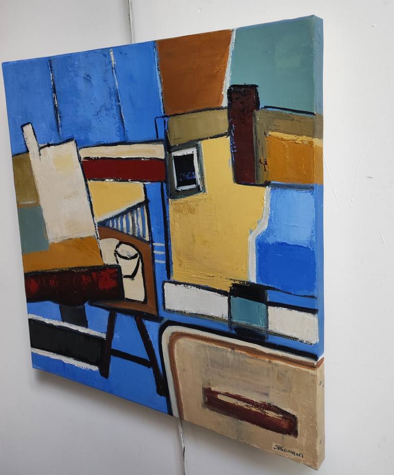 Original Cubism Abstract Painting by Sophie Dumont