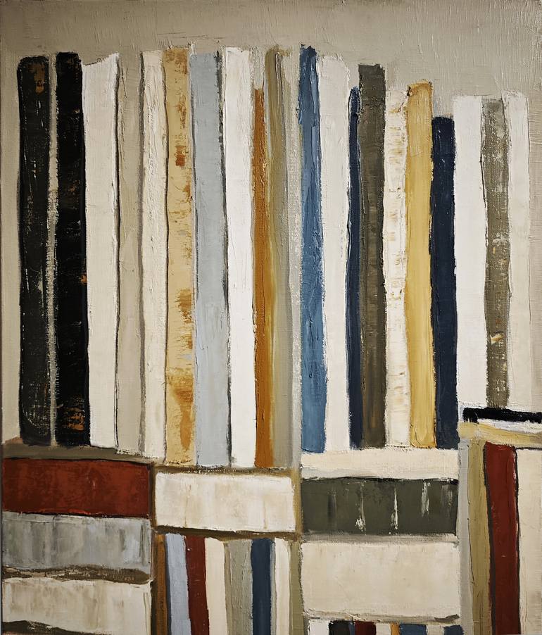 Original Algorithmic Abstract Painting by Sophie Dumont