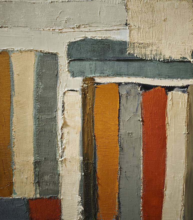 Original Geometric Abstract Painting by Sophie Dumont