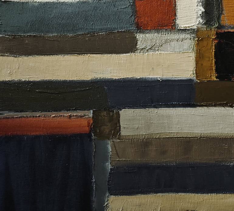 Original Geometric Abstract Painting by Sophie Dumont