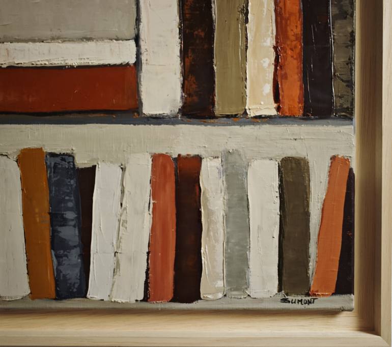 Original Algorithmic Abstract Painting by Sophie Dumont