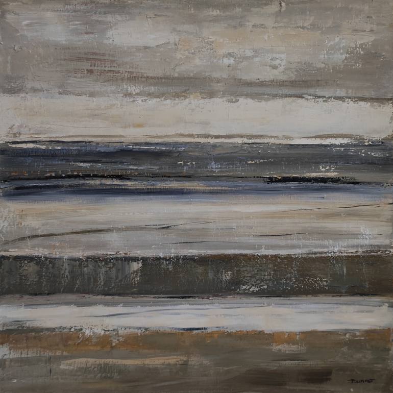 Original Abstract Beach Painting by Sophie Dumont