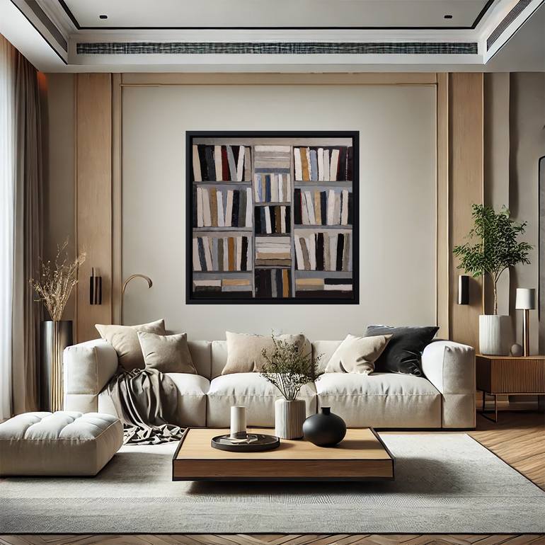 Original Geometric Abstract Painting by Sophie Dumont