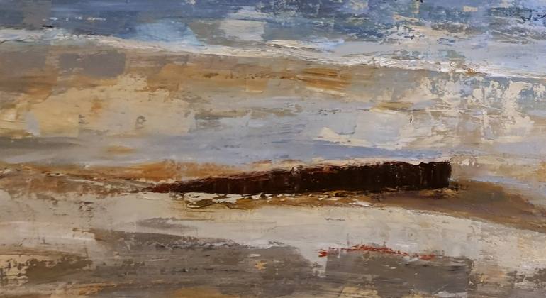 Original Impressionism Beach Painting by Sophie Dumont
