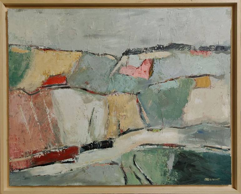 Original Abstract Expressionism Landscape Painting by Sophie Dumont