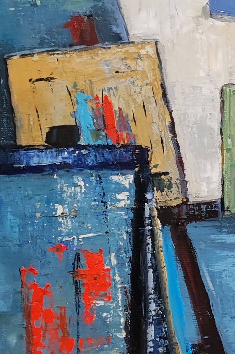 Original Expressionism Interiors Painting by Sophie Dumont