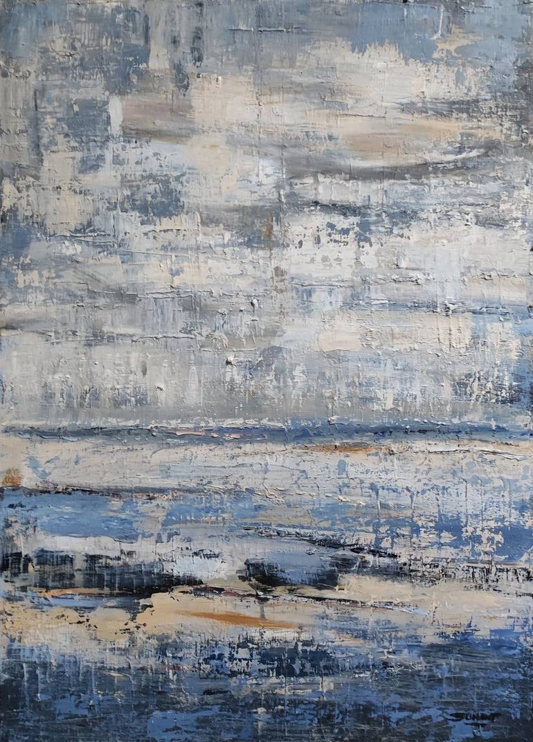 Original Abstract Expressionism Seascape Painting by Sophie Dumont