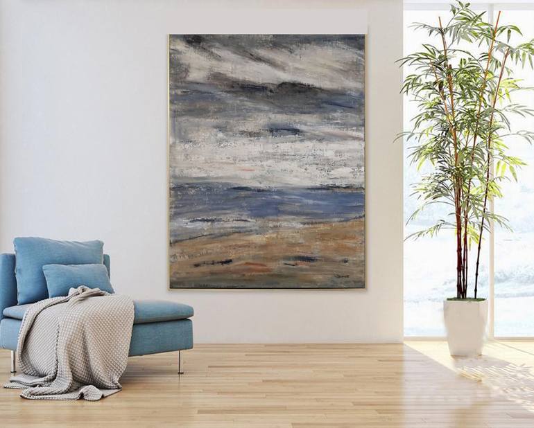 Original Abstract Expressionism Seascape Painting by Sophie Dumont