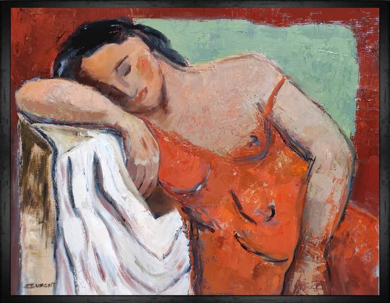 Original Figurative Nude Painting by Sophie Dumont