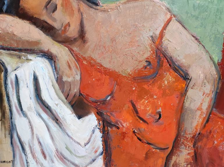 Original Figurative Nude Painting by Sophie Dumont