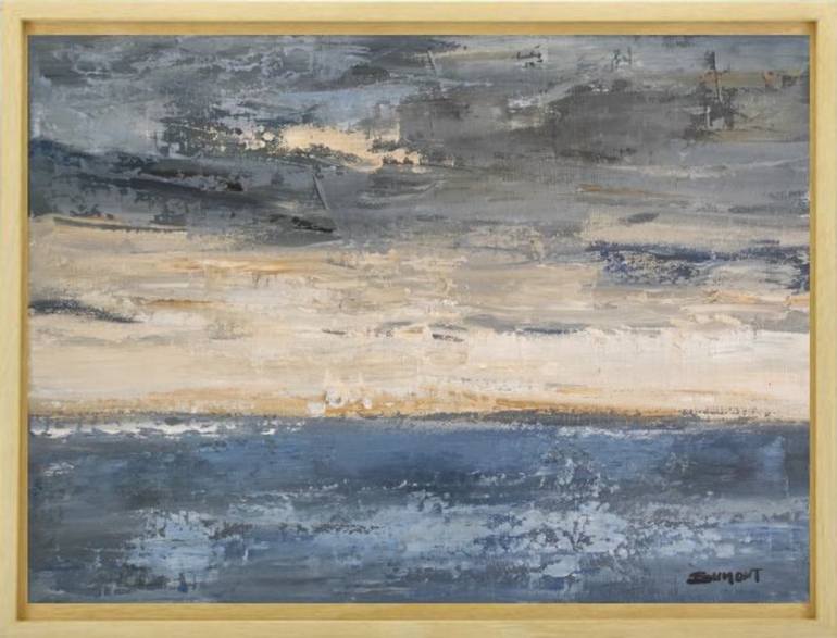 Original Expressionism Seascape Painting by Sophie Dumont