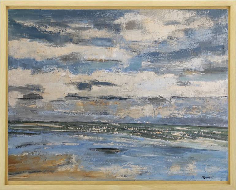 Original Impressionism Beach Painting by Sophie Dumont