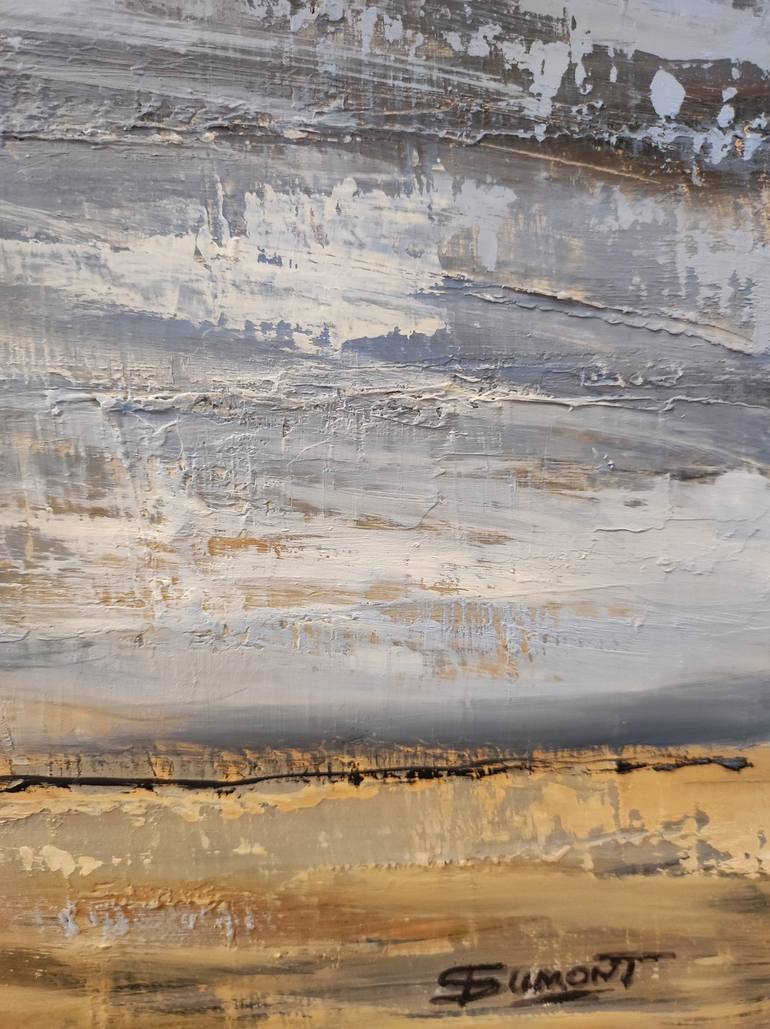 Original Abstract Beach Painting by Sophie Dumont