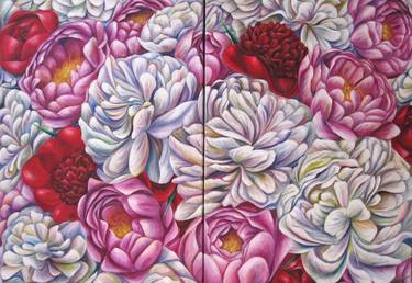 Print of Figurative Floral Paintings by Filiberto Montesinos Castañon