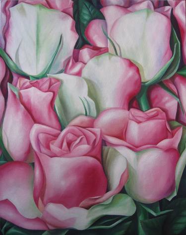 Original Realism Floral Paintings by Filiberto Montesinos Castañon