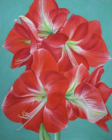 Original Figurative Floral Paintings by Filiberto Montesinos Castañon