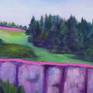 Oil & Sand on Canvas
Surrealistic azorean landscape emphasising the borders between the different landscapes components