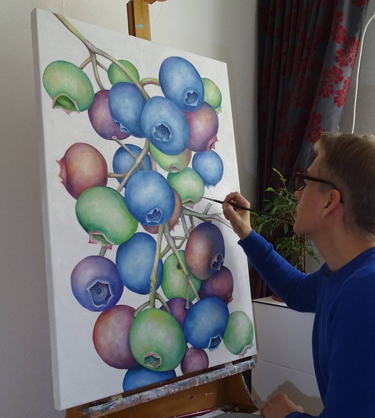Original Figurative Botanic Painting by Filiberto Montesinos Castañon