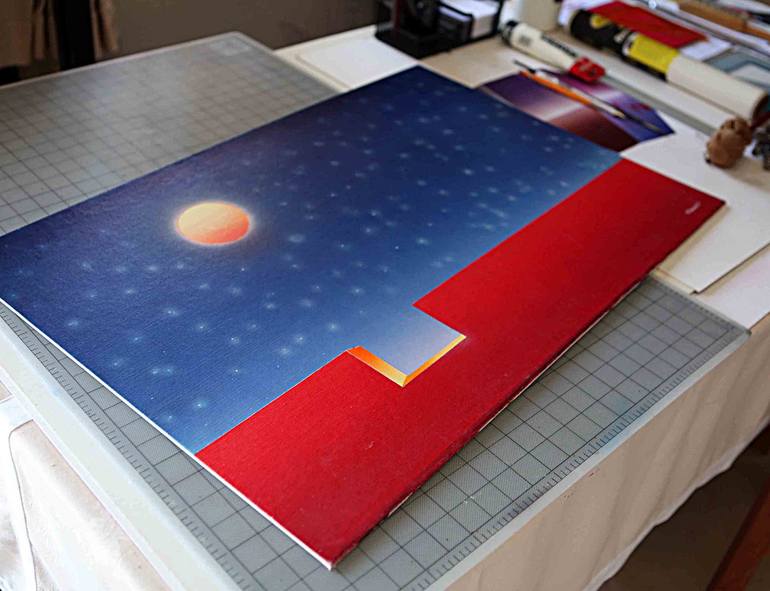 Original Conceptual Geometric Painting by Panos Pliassas