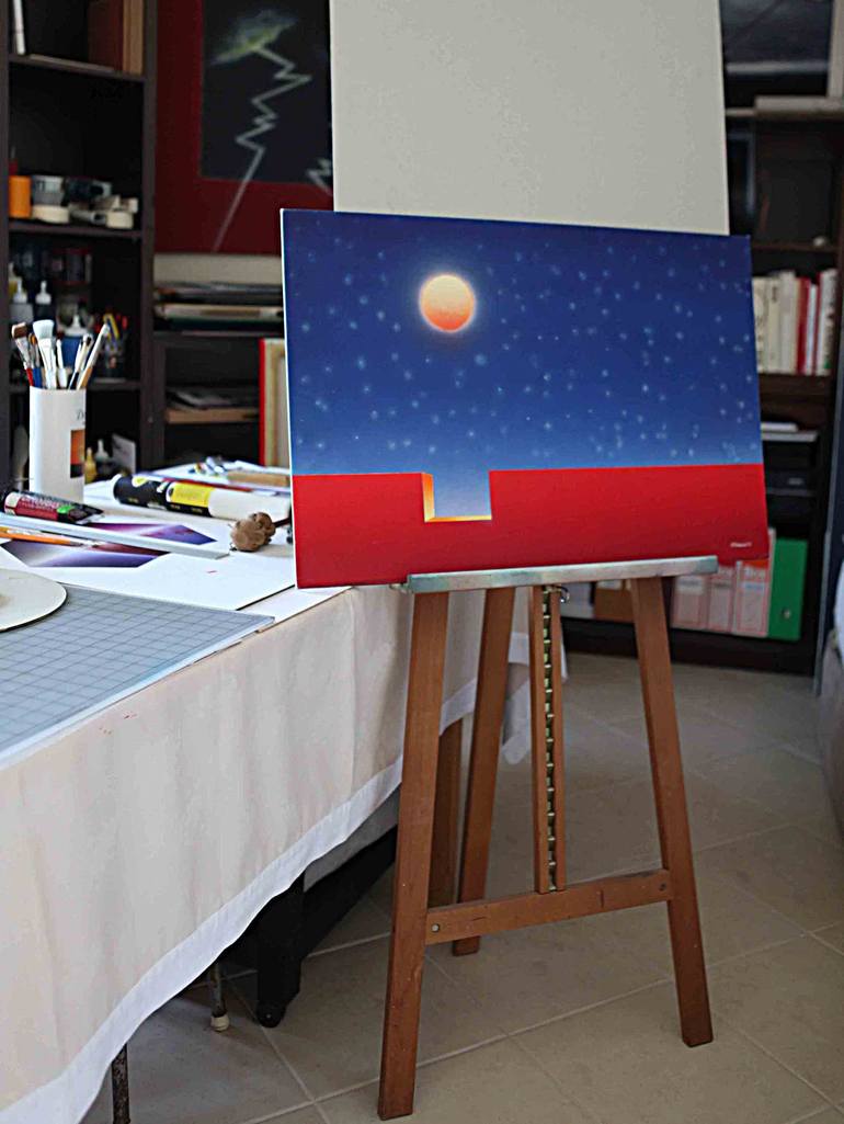 Original Conceptual Geometric Painting by Panos Pliassas