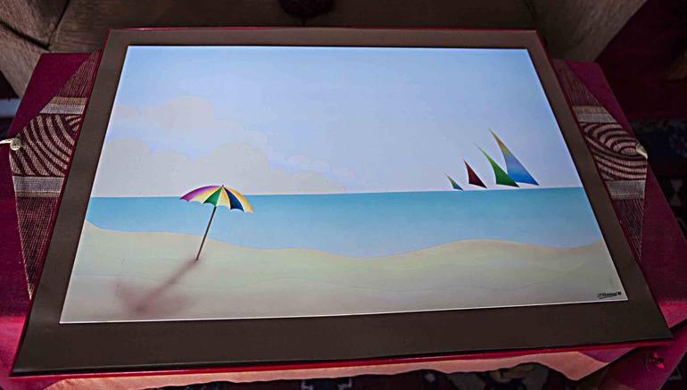 Original Conceptual Beach Painting by Panos Pliassas
