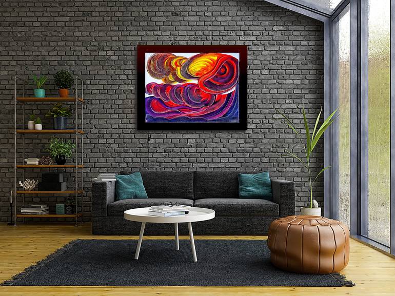 Original Abstract Expressionism Abstract Painting by Panos Pliassas