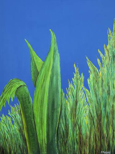 Original Color Field Painting Botanic Paintings by Panos Pliassas