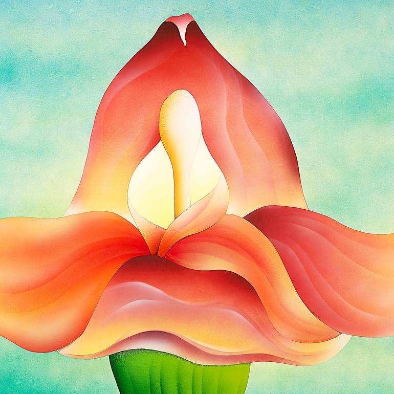 Original Conceptual Botanic Painting by Panos Pliassas