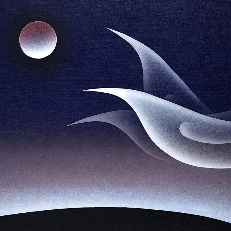 Original Conceptual Outer Space Painting by Panos Pliassas