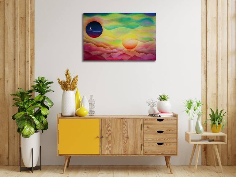 Original Abstract Expressionism Nature Painting by Panos Pliassas