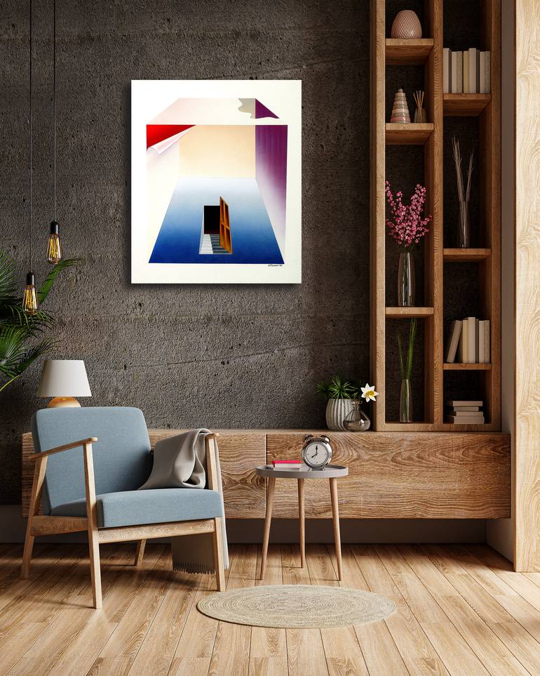 Original Conceptual Geometric Painting by Panos Pliassas