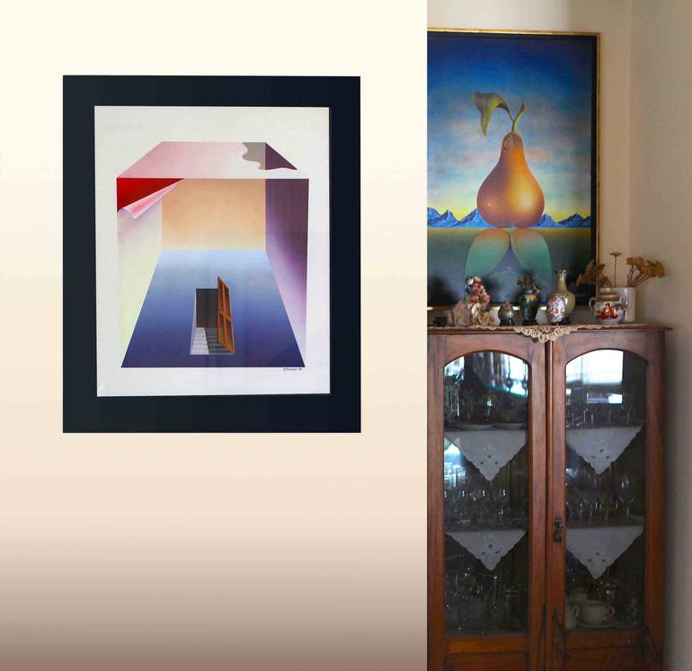 Original Conceptual Geometric Painting by Panos Pliassas