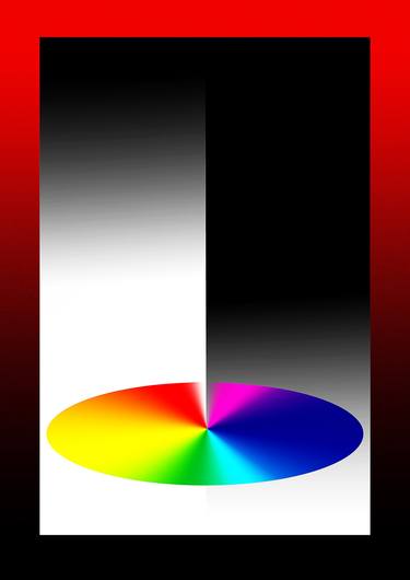Original Color Field Painting Geometric Mixed Media by Panos Pliassas