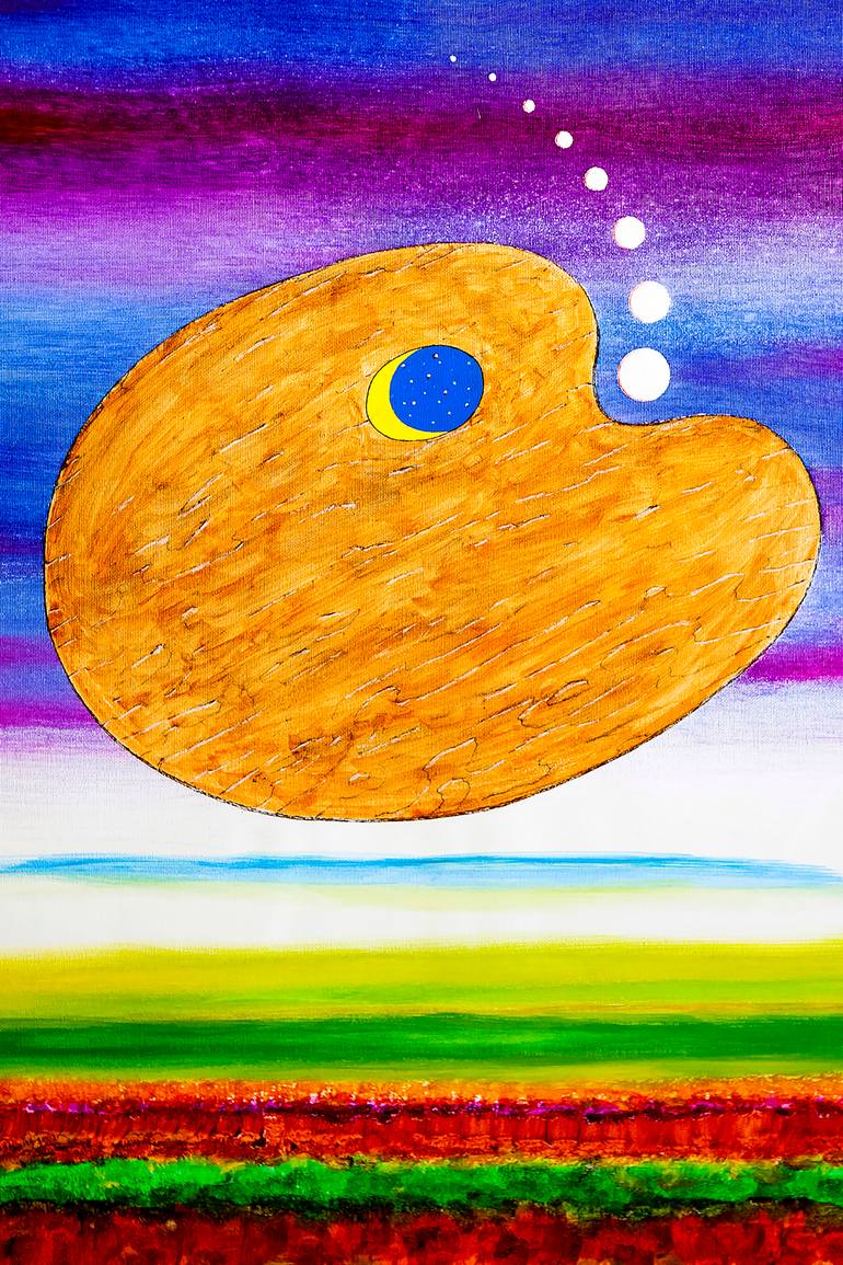 Original Conceptual Abstract Painting by Panos Pliassas