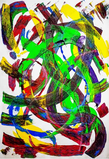 Original Abstract Expressionism Abstract Paintings by Panos Pliassas