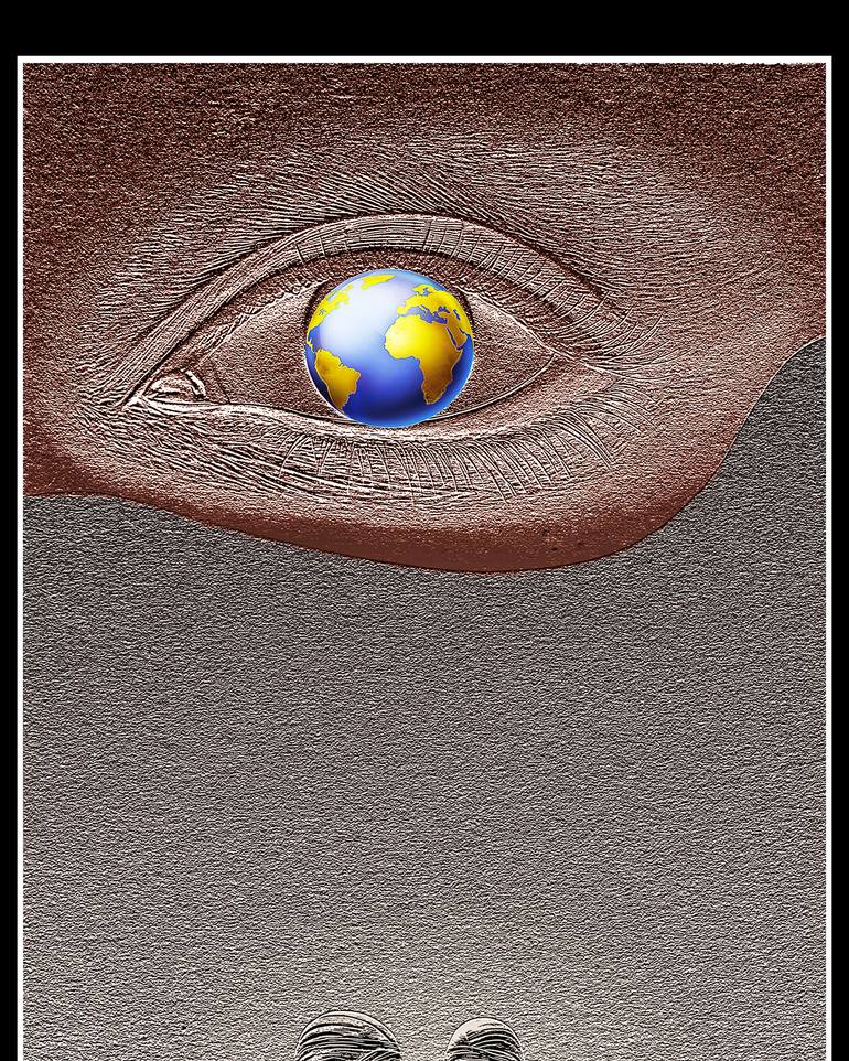 Original Conceptual People Mixed Media by Panos Pliassas