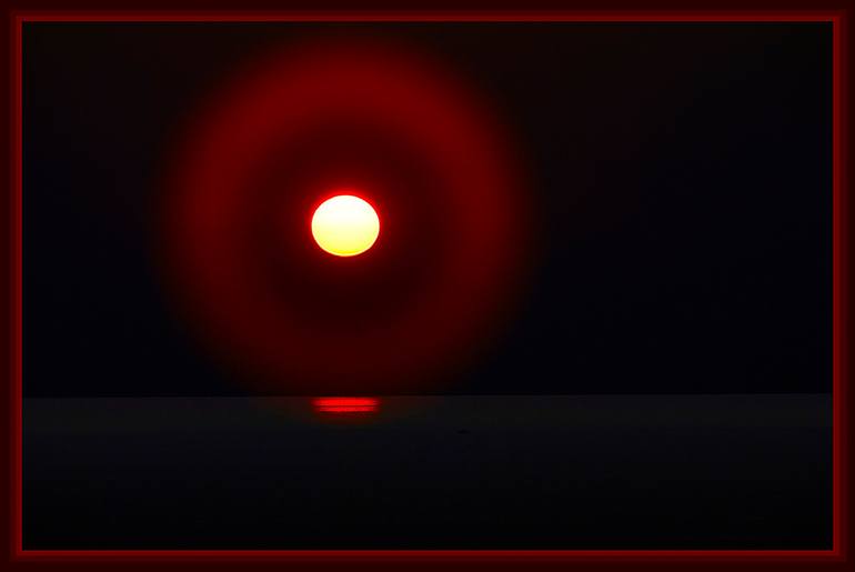 Original Nature Photography by Panos Pliassas | Photorealism Art on Metal | Dramatic Sunset Over the Horizon -7002