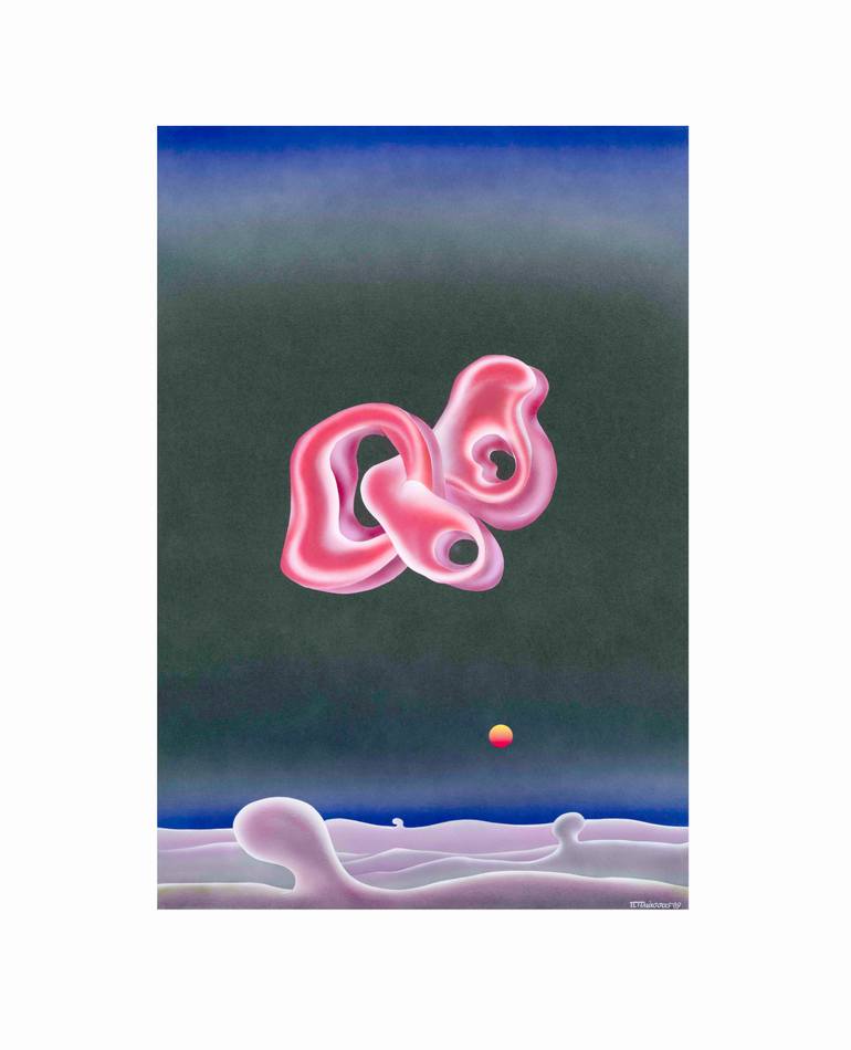 Original Conceptual Outer Space Painting by Panos Pliassas