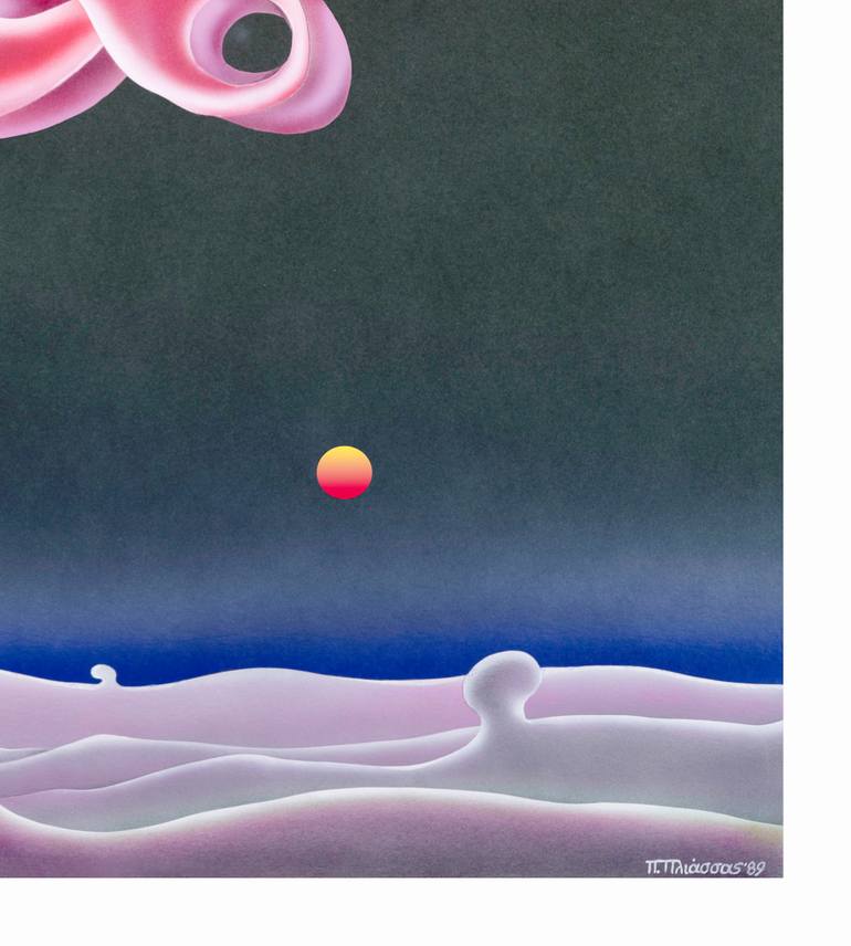 Original Conceptual Outer Space Painting by Panos Pliassas