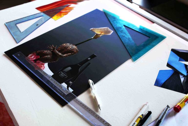 Original Fine Art Still Life Collage by Panos Pliassas